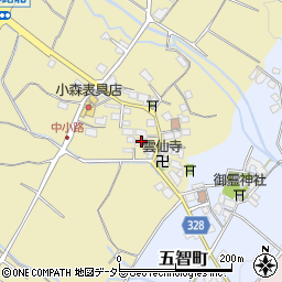 滋賀県東近江市中小路町20周辺の地図