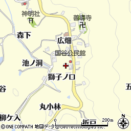 愛知県豊田市国谷町獅子ノ口周辺の地図