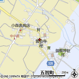 滋賀県東近江市中小路町18周辺の地図