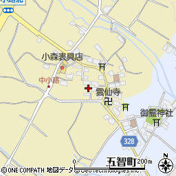 滋賀県東近江市中小路町21周辺の地図