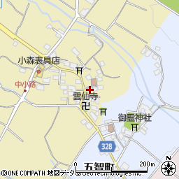 滋賀県東近江市中小路町16周辺の地図