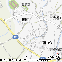 京都府南丹市八木町諸畑（後町）周辺の地図