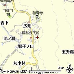 愛知県豊田市国谷町周辺の地図