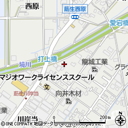 愛知県みよし市莇生町川岸当20周辺の地図