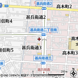 愛知県名古屋市港区甚兵衛通周辺の地図
