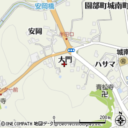 京都府南丹市園部町城南町（大門）周辺の地図