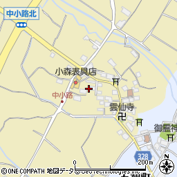 滋賀県東近江市中小路町26周辺の地図