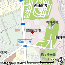 豊田市役所　上下水道局上水運用センター周辺の地図