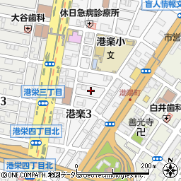 愛知県名古屋市港区港楽3丁目9周辺の地図
