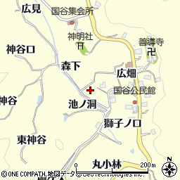 愛知県豊田市国谷町森下周辺の地図