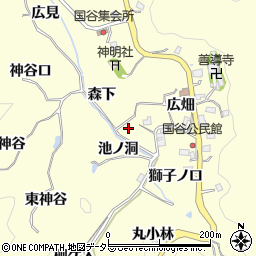 愛知県豊田市国谷町（森下）周辺の地図