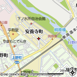 滋賀県近江八幡市安養寺町15-21周辺の地図