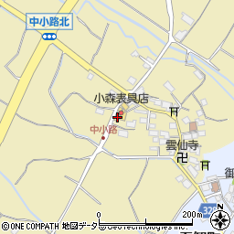 滋賀県東近江市中小路町217周辺の地図