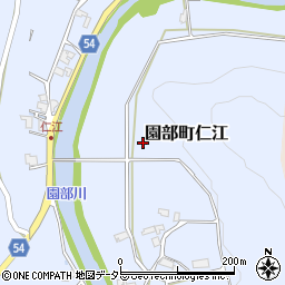 京都府南丹市園部町仁江周辺の地図