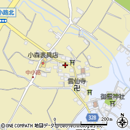 滋賀県東近江市中小路町24周辺の地図