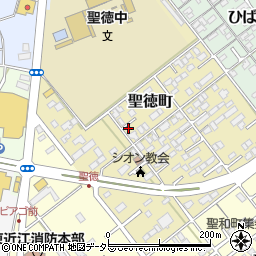 滋賀県東近江市聖徳町周辺の地図