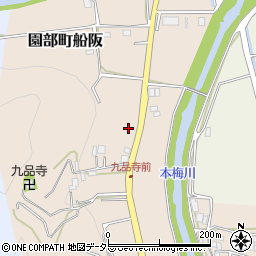 京都府南丹市園部町船阪大門周辺の地図