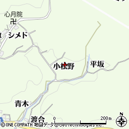 愛知県豊田市則定町小松野周辺の地図