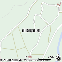 兵庫県丹波市山南町山本周辺の地図