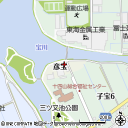 愛知県弥富市子宝町（彦宝）周辺の地図