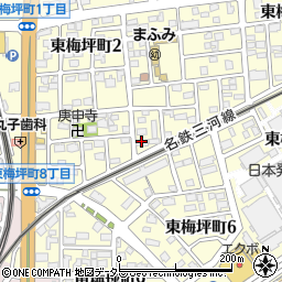 愛知県豊田市東梅坪町周辺の地図
