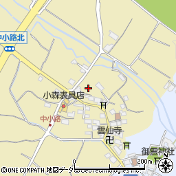 滋賀県東近江市中小路町37周辺の地図