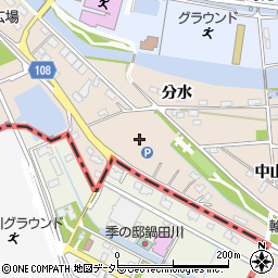 愛知県弥富市中山町中山周辺の地図