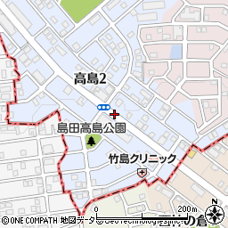 島田緑地南周辺の地図