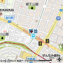 牛角野並店周辺の地図