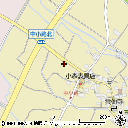 滋賀県東近江市中小路町167周辺の地図