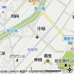 愛知県みよし市莇生町仲田周辺の地図
