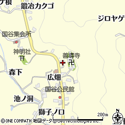 愛知県豊田市国谷町広畑周辺の地図