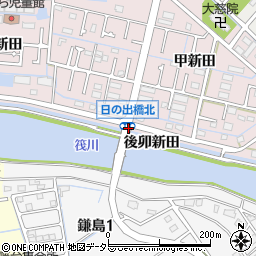 愛知県弥富市平島町後卯新田周辺の地図