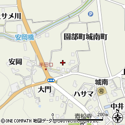 京都府南丹市園部町城南町ワノ内周辺の地図