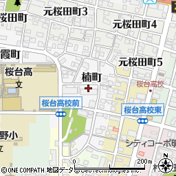 愛知県名古屋市南区楠町周辺の地図
