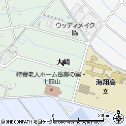 愛知県弥富市六條町大崎周辺の地図