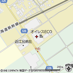オイレスＥＣＯ株式会社近江工場周辺の地図