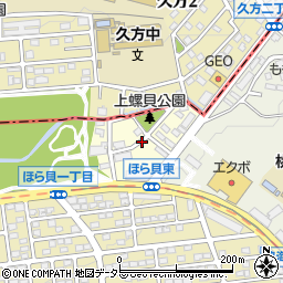 愛知県名古屋市緑区久方周辺の地図