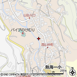 静岡県熱海市西山町周辺の地図