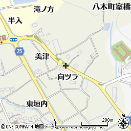 京都府南丹市八木町室橋向ツラ周辺の地図