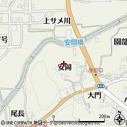 京都府南丹市園部町城南町安岡周辺の地図