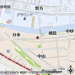 愛知県弥富市中山町分水730周辺の地図