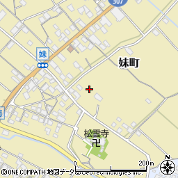 滋賀県東近江市妹町周辺の地図