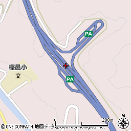 上野ＰＡ周辺の地図