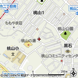 愛知県名古屋市緑区桃山1丁目93周辺の地図