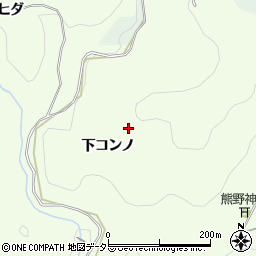 愛知県豊田市則定町下コンノ周辺の地図