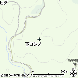 愛知県豊田市則定町（下コンノ）周辺の地図