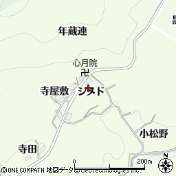愛知県豊田市則定町シメド周辺の地図