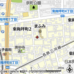 東梅坪町区民会館周辺の地図