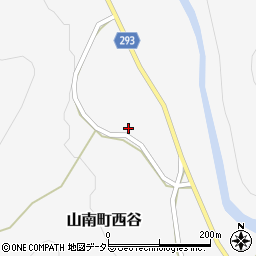 兵庫県丹波市山南町西谷336周辺の地図